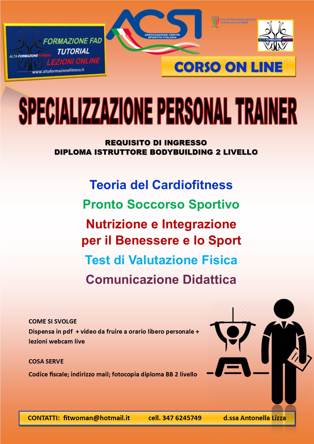 master on line personal trainer